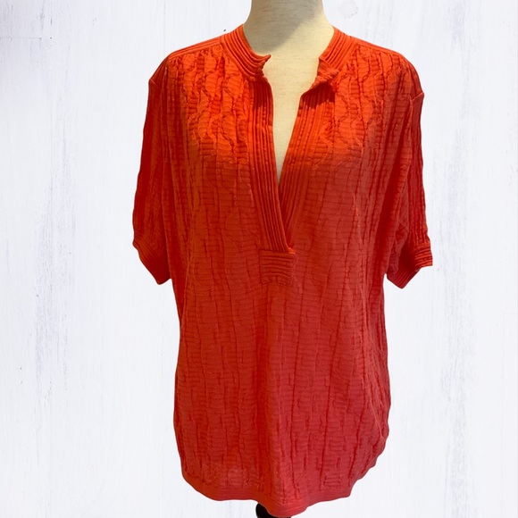 Missoni Tops - Missoni Vibrant Orange Short Sleeve Top Medium